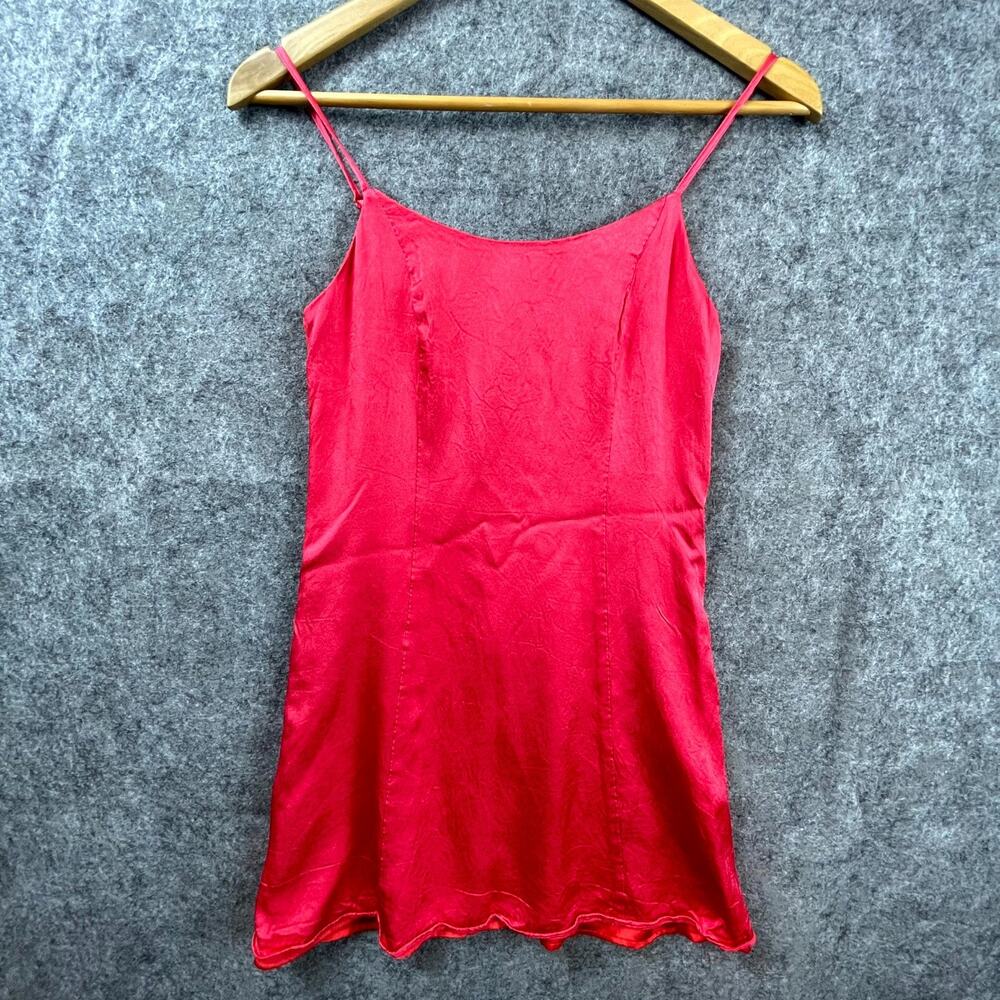 & Other Stories‎ Atelier Slip Dress Womes Small Red Spaghetti Strap Satin Mini